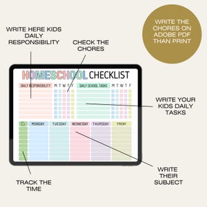 Editable Homeschool Schedule for Kids and Teens, Printable Homeschool Checklist Template, Daily Routine Chart, Homeschooling Reward Planner,Editable Homeschool Checklist, Printable, Digital, Homeschool Planner, Daily Schedule for Kids, Schoolday Routine, Student Template, PDF, Homeschool Checklist, Editable Homeschool Planner, Daily Schedule for Kids,  School Routine Printable, Daily Homeschool Checklist, Printable Homeschool Checklist Template, Homeschooling Planner, Editable in Canva