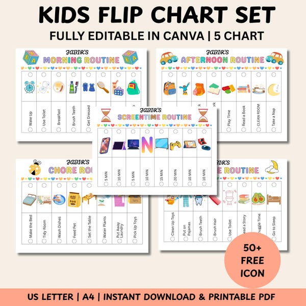 Folded Kid Schedule - Etsy