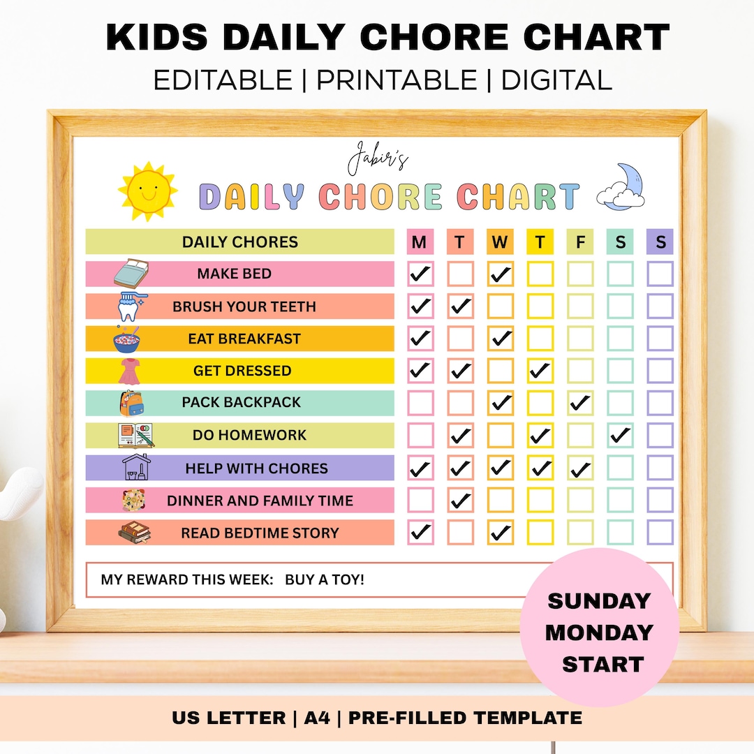 Visual Routine For Teenager ADHD/ Neurodivergent Daily Routine Chart for Kids & Toddler, Teens, Pre ...