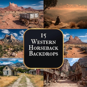 Western Digital Backdrop, Cinematic Horseback Riding Scene, Photography Background, Cowboy Photo Prop