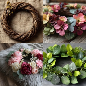 Newborn Digital Backdrop Empty Wreath, Aerial Baby Photography Background, Photo Prop, Infant Composite Image