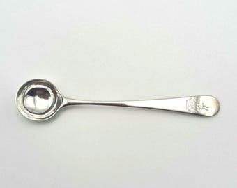 Cuchara de sal antigua de plata esterlina / Bateman, Londres 1794