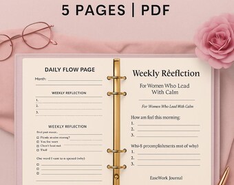 Printable Planner – EaseWork Journal | Daily, Weekly & Monthly PDF
