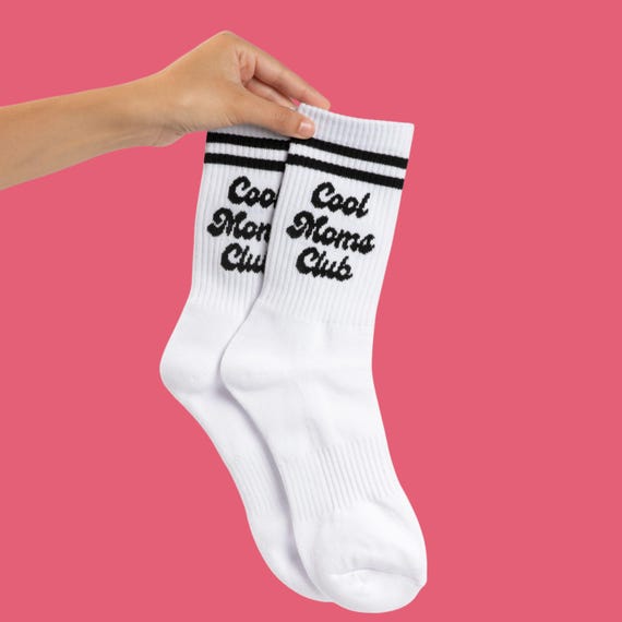 Cool Moms Club Socks – Retro Style Mom Life Crew Socks
