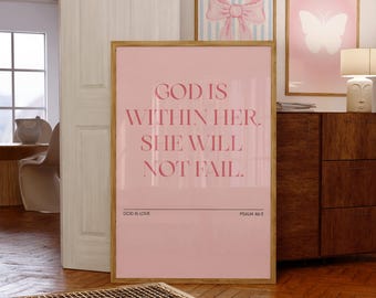 God Is Within Her Poster: She Will Not Fail (Digital Download)