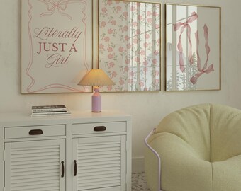 Trend Coquette Poster Set: Pink Wall Art Prints (Digital Download)