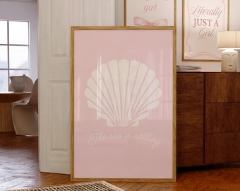 Ocean's Whisper Wall Art Poster: The Sea Is Calling (Digital Download)