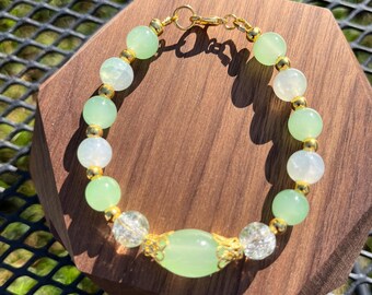 Pastel Glass Bead Clasp Bracelets: Fairycore Stackers