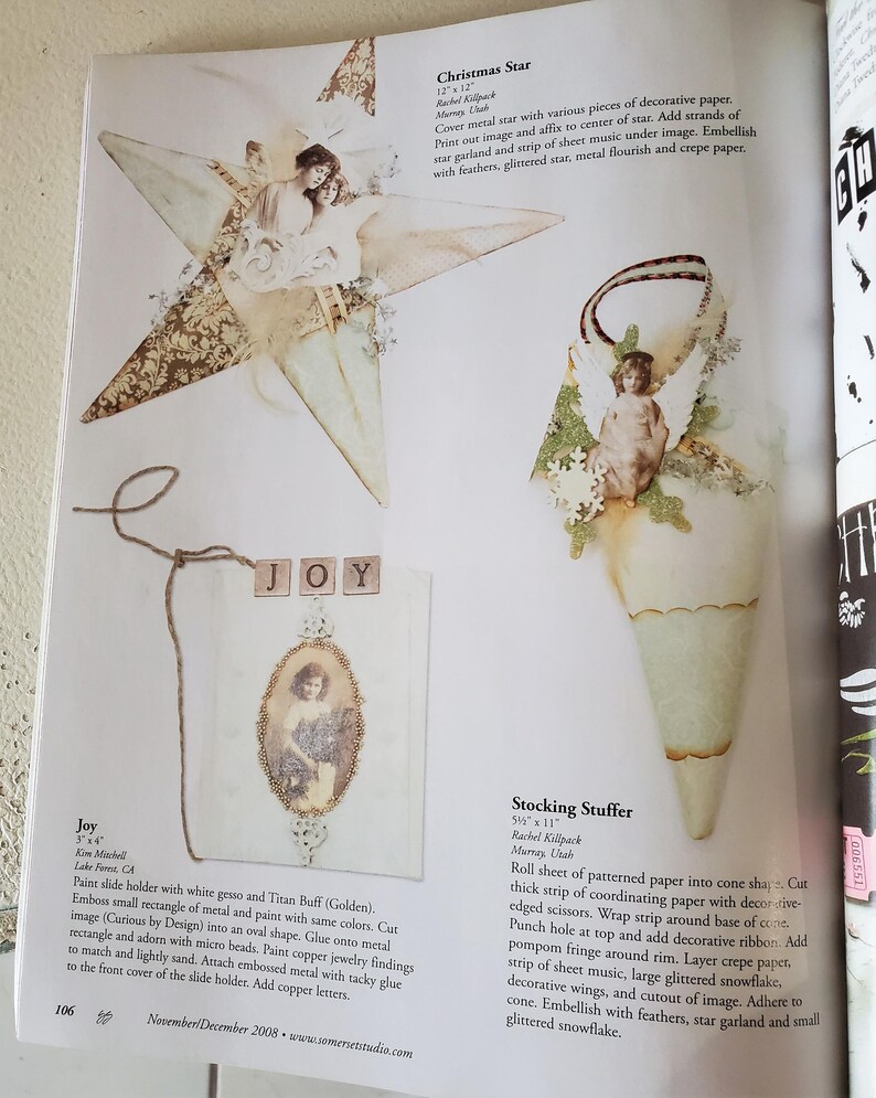 Somerset Studio Mixed Media Art Magazine, Special Holidays Projects