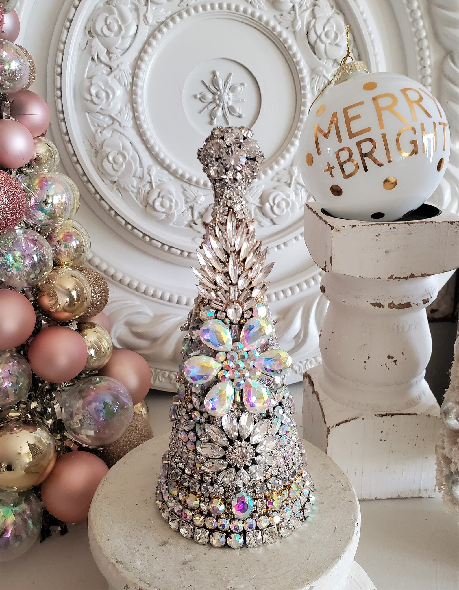 Vintage AB Rhinestone Jewelry Lot Christmas Tree Ms Bingles Etsy