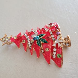 Rhinestone Pin Brooch Vtg Style Christmas Tree, Jewelry Supply Brooch ...