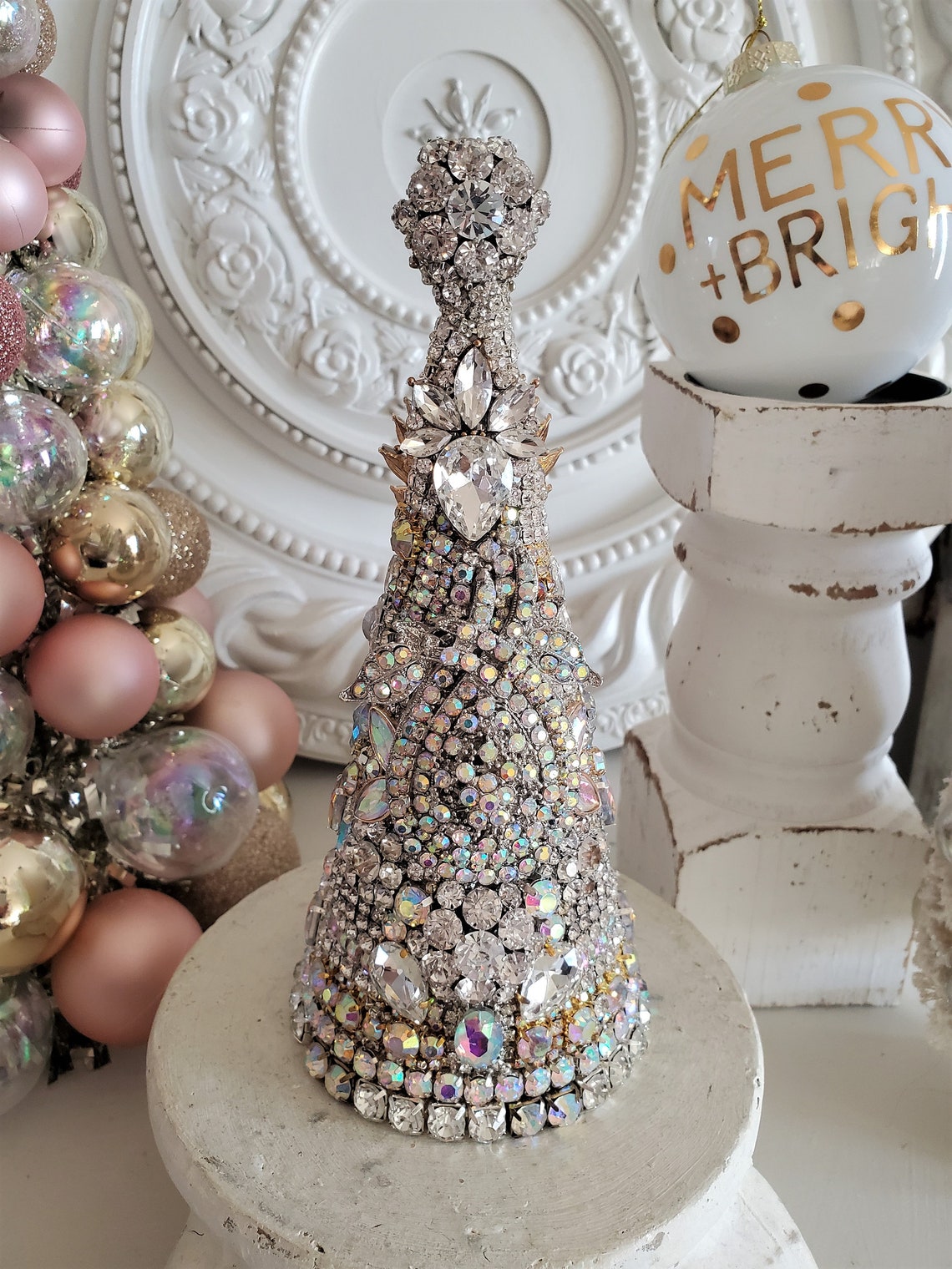 Vintage AB Rhinestone Jewelry Lot Christmas Tree Ms Bingles Etsy