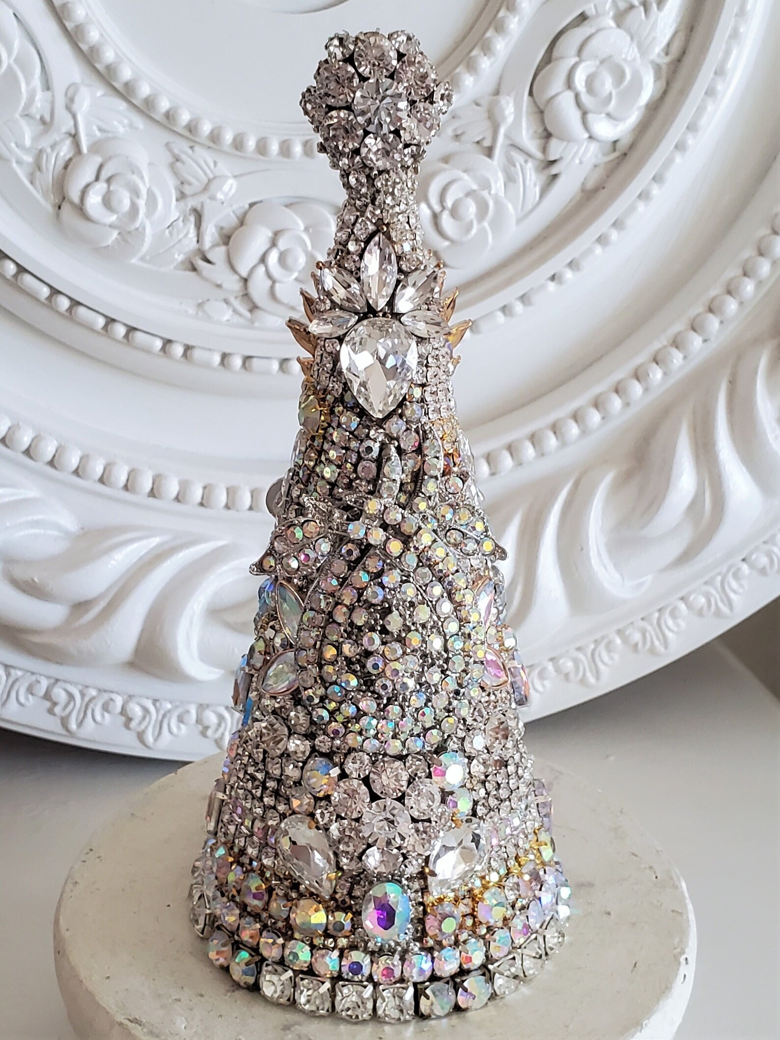 Vintage AB Rhinestone Jewelry Lot Christmas Tree Ms Bingles Etsy