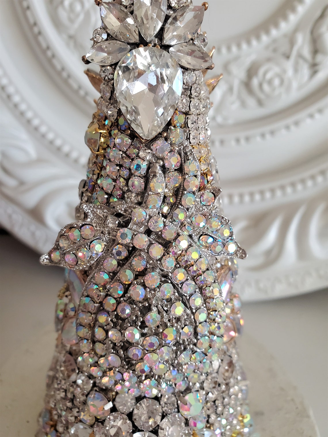 Vintage AB Rhinestone Jewelry Lot Christmas Tree Ms Bingles Etsy