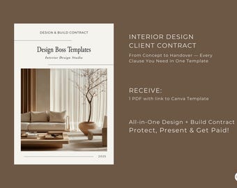 Editable Interior Design Contract: Design-Build Agreement (PDF Template)