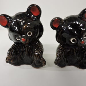 Conjunto de saleiro e pimenteiro Brown Bears