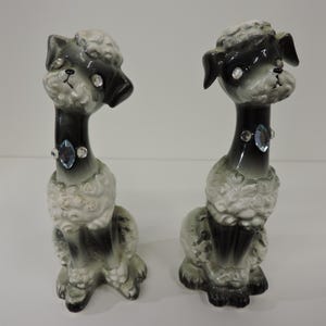 Grey Poodle Dog Bejeweled peper- en zoutstelset