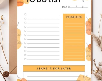 Minimalistische tägliche To-Do Liste zum Ausdrucken: Aufgabenplaner (PDF)