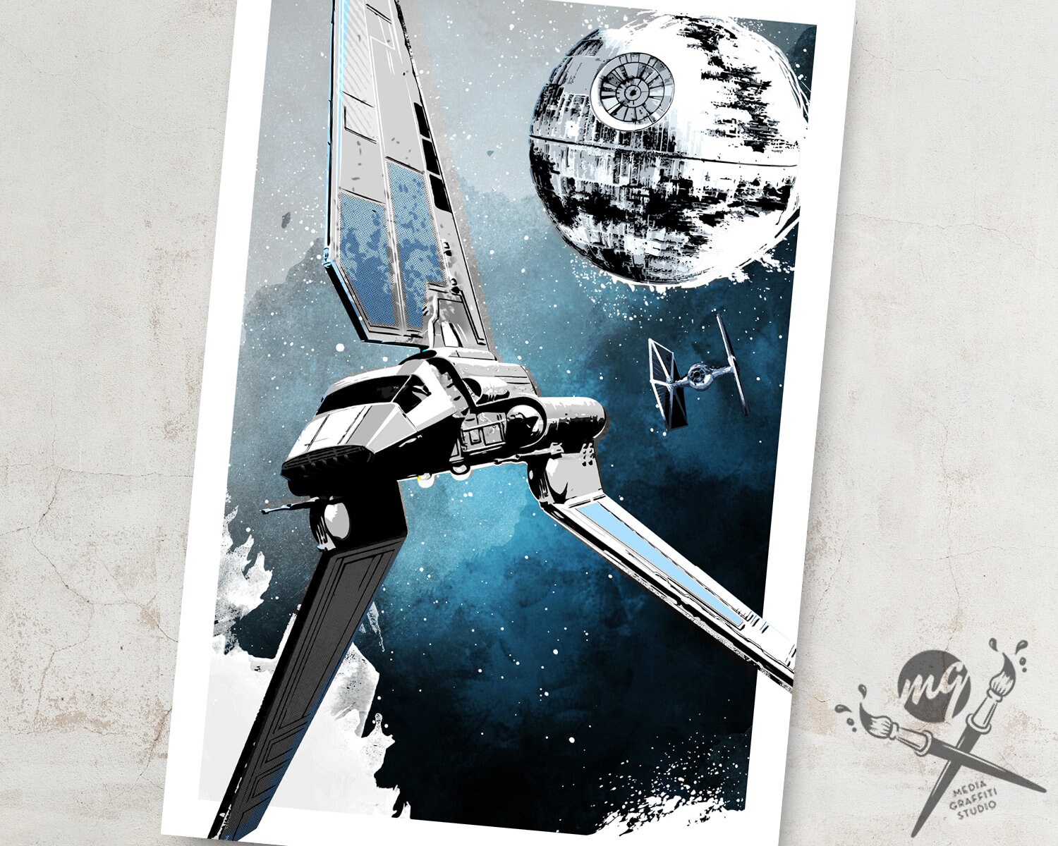 Star Wars Death Star and Darth Vader Shuttle Tydirium Star | Etsy
