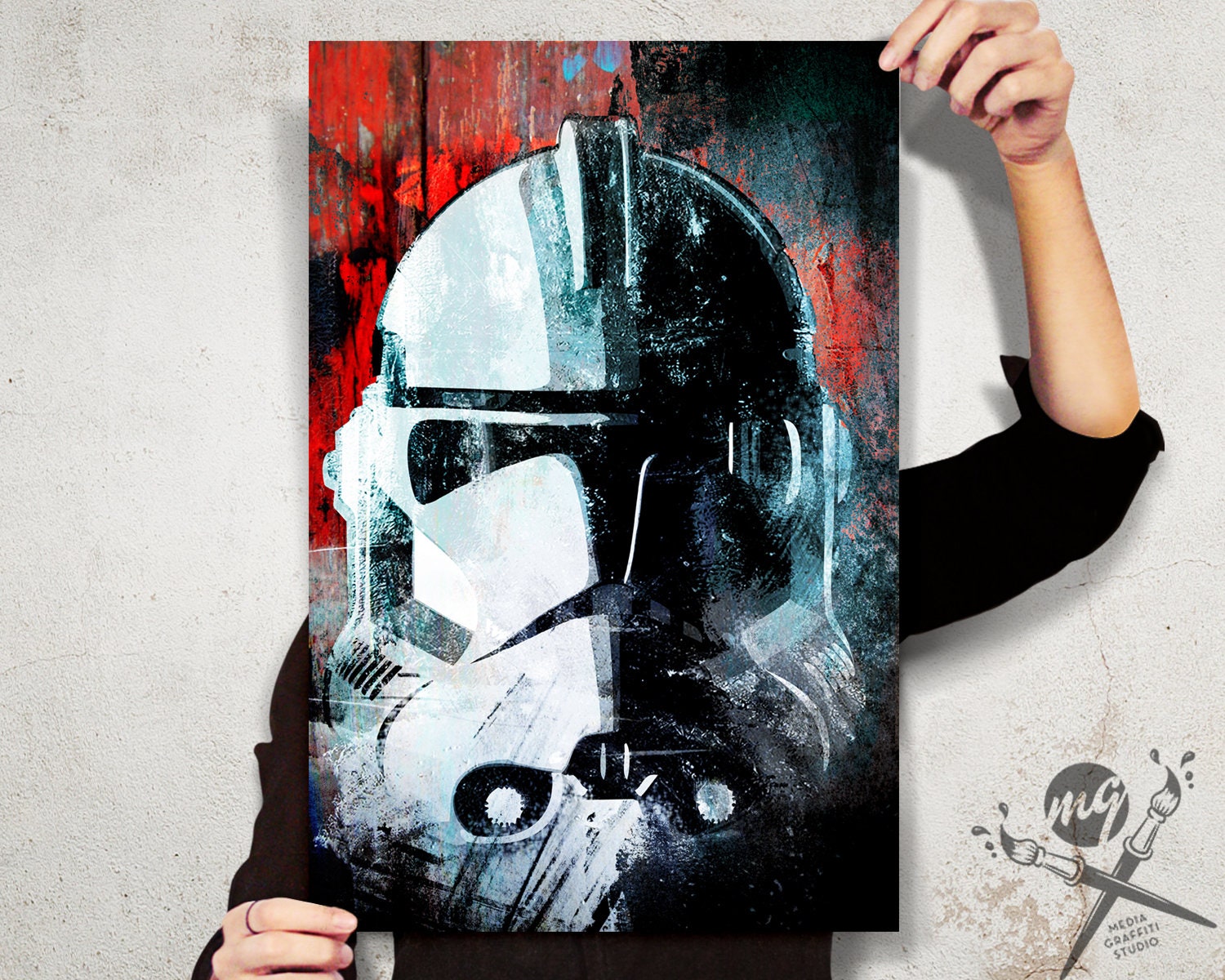 Wall Art Print Glitch trooper, Gifts & Merchandise
