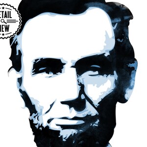 Abraham Lincoln President Art Print, Abraham Lincoln art, American President art, Abraham Lincoln poster, Portrait painting, USA decor image 4