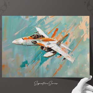 Exclusive F-18 Super Hornet Aircraft Artwork, Collector's Limited Edition Print Series Ideal Gift for Pilots and Aviation Lovers image 1