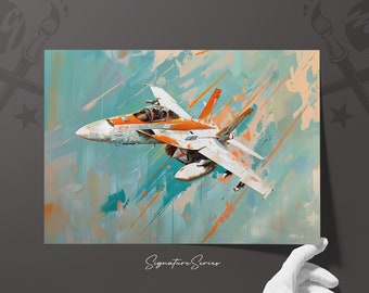 Exclusive F-18 Super Hornet Aircraft Artwork, Collector's Limited Edition Print Series - Ideal Gift for Pilots and Aviation Lovers