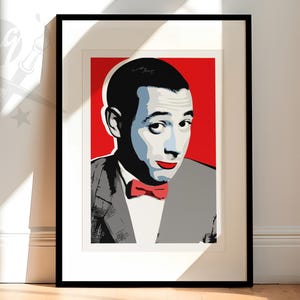 Pee Wee Herman, Pop Art Print | Paul Reubens Fan Art Illustration - Available as Art Print, Canvas Print or Framed Canvas
