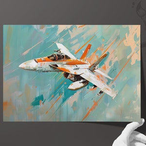 Exclusive F-18 Super Hornet Aircraft Artwork, Collector's Limited Edition Print Series Ideal Gift for Pilots and Aviation Lovers image 2