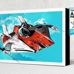 Star Wars Poster A-Wing Starfighter Star Wars Art, Art Print, Star Wars print, fan art illustration, Star Wars gift, watercolor art. image 7