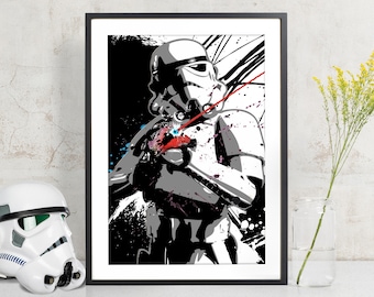 Star Wars Art, Stormtrooper, Art, Star Wars Poster, Star Wars Gift, Star Wars Decor, Star Wars Art Print, Pop Art, Geek Gift, Fan Art