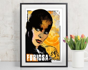 Charlize Theron as Imperator Furiosa, Mad Max - Art Print, Fan Art Illustration, Movie Poster, Canvas Art, Celebrity Portrait, Pop Art