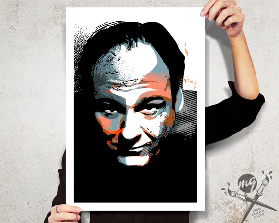 SOPRANOS Tony Soprano James Gandolfini painting CANVAS PRINT Rolled