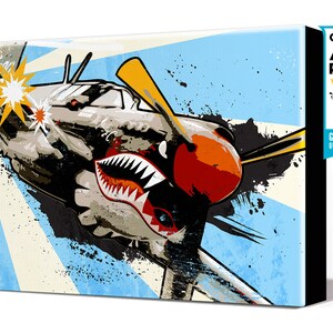 Airplane Art P-40 Warhawk Airplane Print, WWII Vintage Airplane, Military Gift, Airplane Decor, Art Print, Aviation, Pilot Gift, pop art image 7