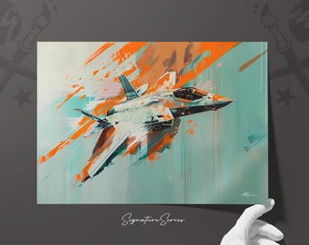 Exclusive F-35 Lightning Aircraft Artwork, Collector's Limited Edition Print Series - Ideal Gift for Pilots and Aviation Lovers