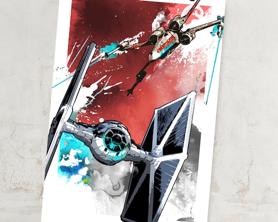Airxcn Star Wars Stormtrooper Xwing Fighter Regalo Creativo 5 Pannello Tela Wall Art Stampe su Tela Modern Home Living Room Decoration Arredamento Camera da Letto HD Stampa Poster