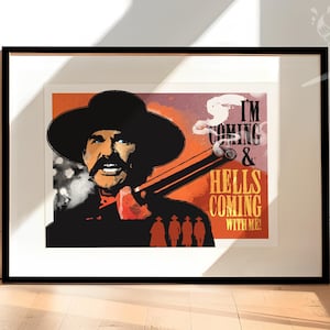 Tombstone Kurt Russell as Wyatt Earp, Movie Quote Poster, fan art illustration, Art Print, Poster Art, Western Art, Man Cave, Western decor