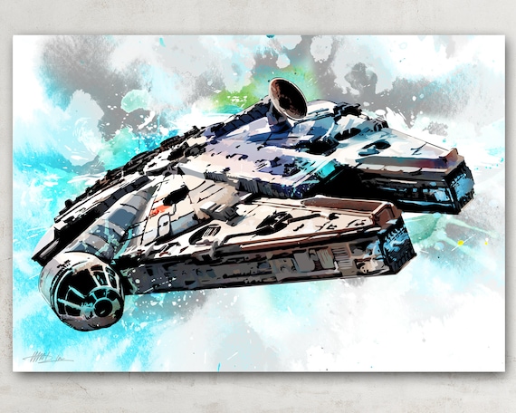 WING MILLENNIUM FALCON /& X X Wing Poster Star Wars Poster Millennium Falcon Poster Printable Art Watercolor Art Digital Print