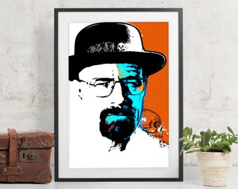 Breaking Bad - Walter White - Heisenberg, Breaking Bad Poster, Fan art illustration, Pop Art, Geekery, Art Print, Breaking Bad Art