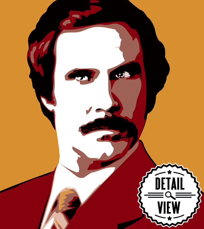 Will Ferrell Fan Art Celebrity Portrait Canvas Art Print Pop | Etsy