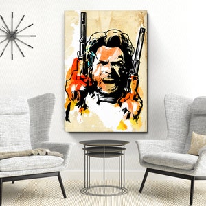 Clint Eastwood Josey Wales fan art, Clint Eastwood Poster, Art Print, illustration, Clint Eastwood western cowboy art, Pop Art image 8