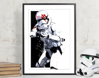 Stormtrooper Star Wars Art, Finn FN-2187, The Force Awakens, Star Wars Poster, fan art, Star Wars gift, Star Wars Art Print