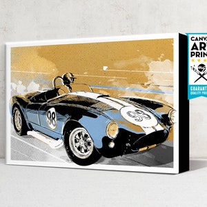 Car Art Ford Shelby Cobra 427 Auto Art, Automobile Art, Automotive Decor, Man Cave Art, Car Gift, Art Print, Race Car Poster, Garage Art image 7