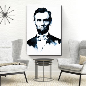 Abraham Lincoln President Art Print, Abraham Lincoln art, American President art, Abraham Lincoln poster, Portrait painting, USA decor image 8