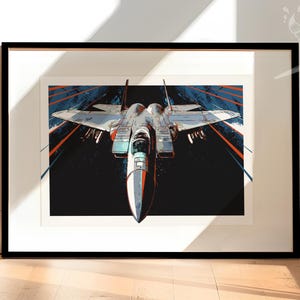 F-15 Eagle Airplane Art Print | US Air Force Fighter Jet illustration | Military Aviation Decor Gift - Available as Art Print or Canvas Art