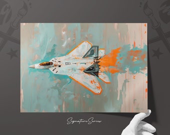 Exclusive F-22 Raptor Aircraft Artwork, Collector's Limited Edition Print Series - Ideal Gift for Pilots and Aviation Lovers