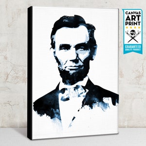 Abraham Lincoln President Art Print, Abraham Lincoln art, American President art, Abraham Lincoln poster, Portrait painting, USA decor image 7