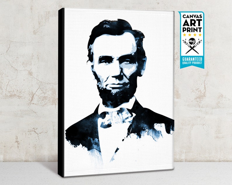 Abraham Lincoln President Art Print, Abraham Lincoln art, American President art, Abraham Lincoln poster, Portrait painting, USA decor image 7