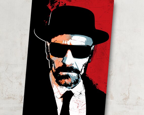 Breaking Bad Heisenberg Walter White Artwork Oil Painting Stretched Canvas Print