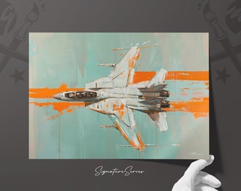 Exclusive F-14 Tomcat Aircraft Artwork, Collector's Edition Print Series - Ideal Gift for Pilots and Aviation Lovers, Top Gun Airplane Art